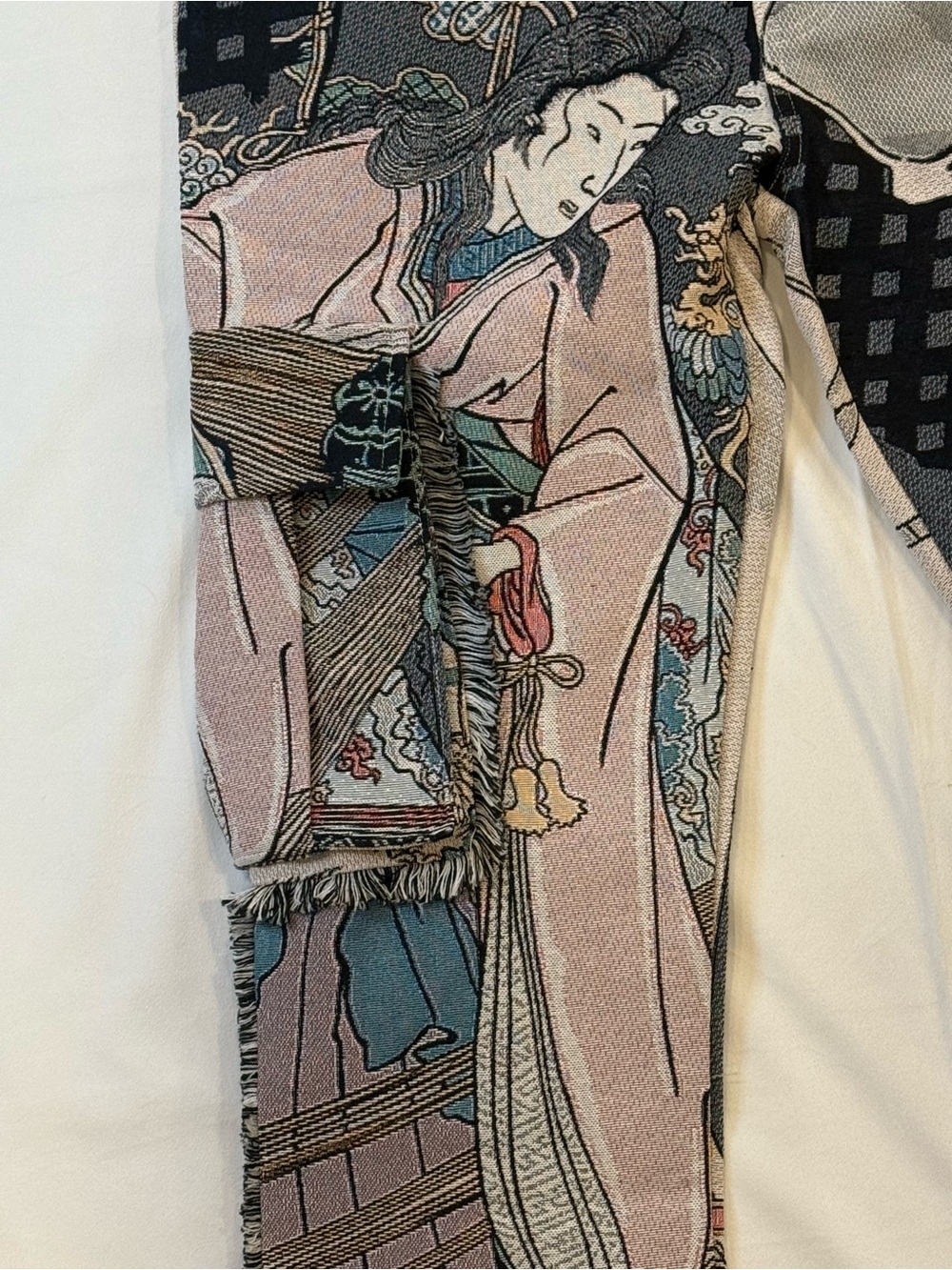 Ukiyo-e Samurai Tapestry Cargo Pants Sz 30 NWT Rebel Vengeance Y2K - Picture 3 of 16